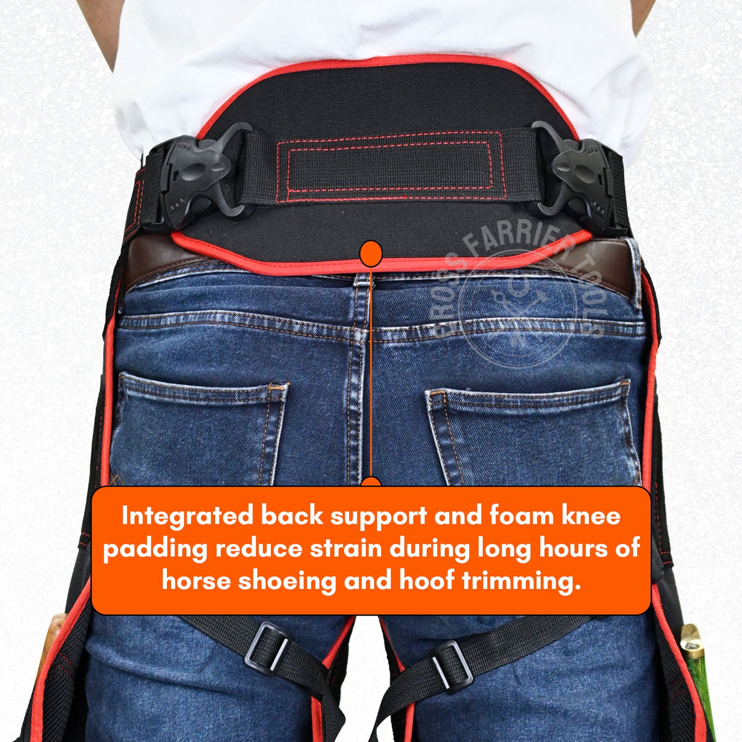 Durable Leather Farrier Chaps – Hoof Trimming Apron with Knife Pockets