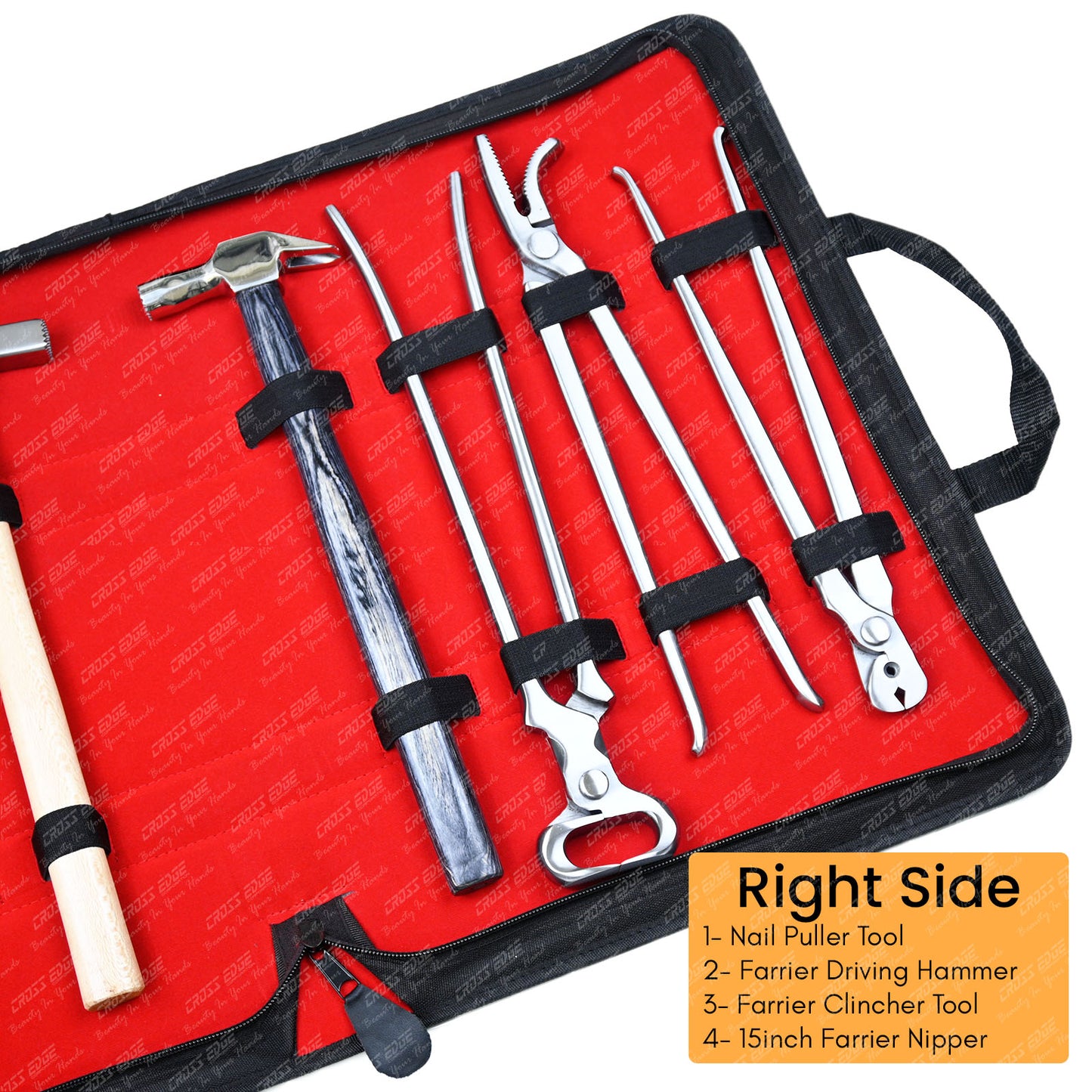 Horse Farrier Tools Kit – Professional Hoof Trimming & Shoeing Set with Case