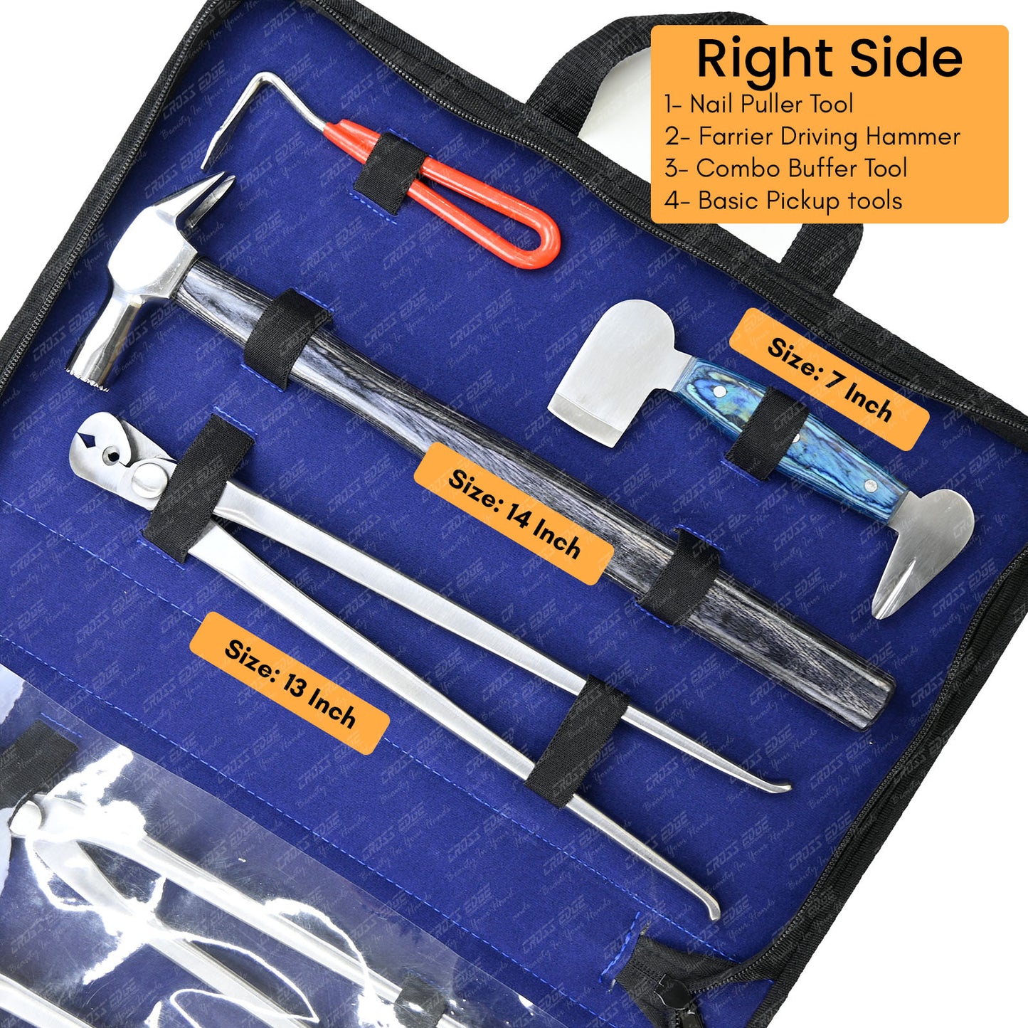 Horse Farrier Tools Kit – 9 Pc Hoof Trimming & Shoeing Set
