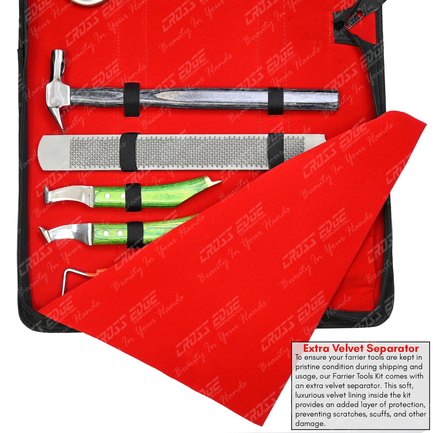 Horse Farrier Tools Kit – 10 Pc Professional Hoof Trimming & Shoeing Set
