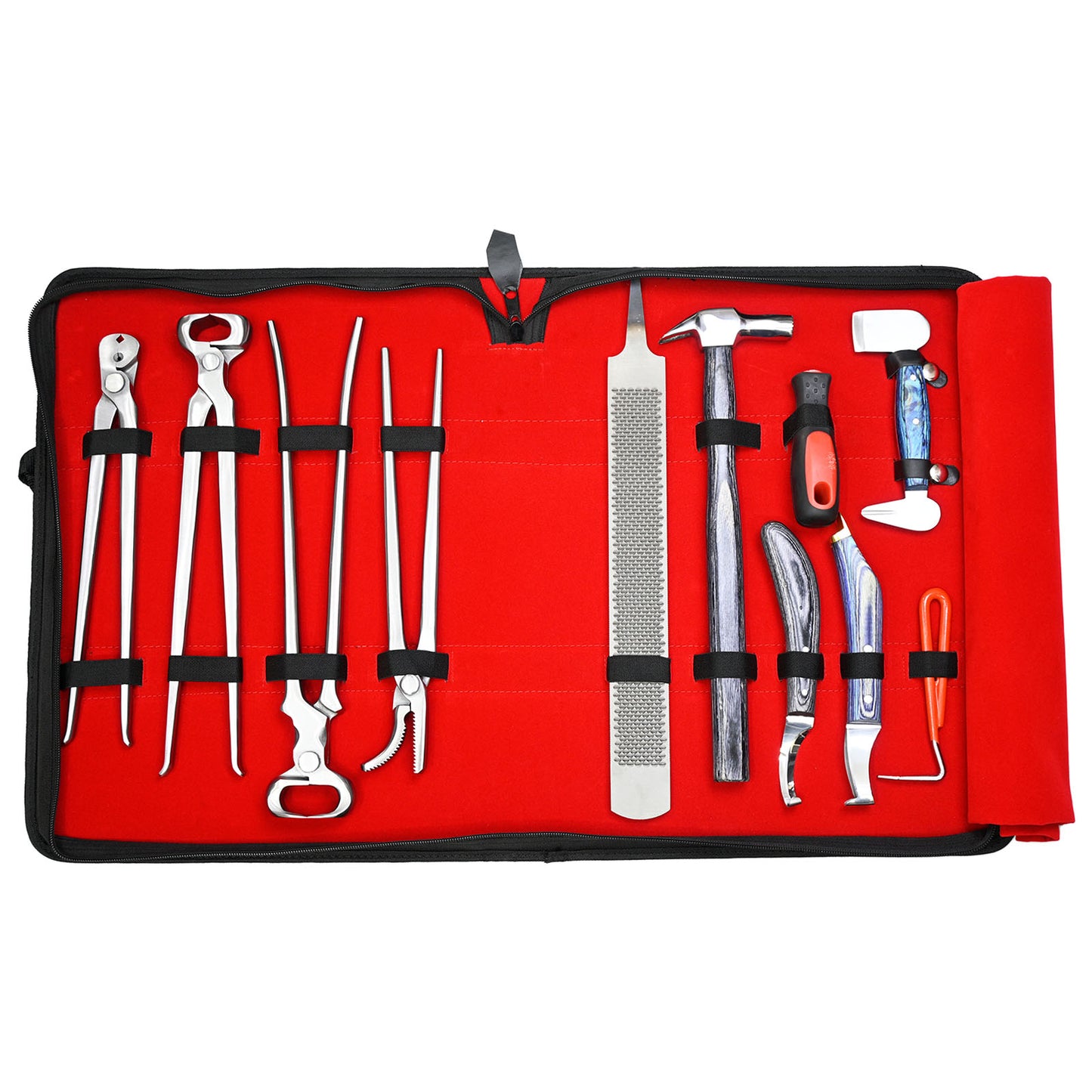 Horse Farrier Tools Kit – 10 Pc Professional Hoof Trimming & Shoeing Set