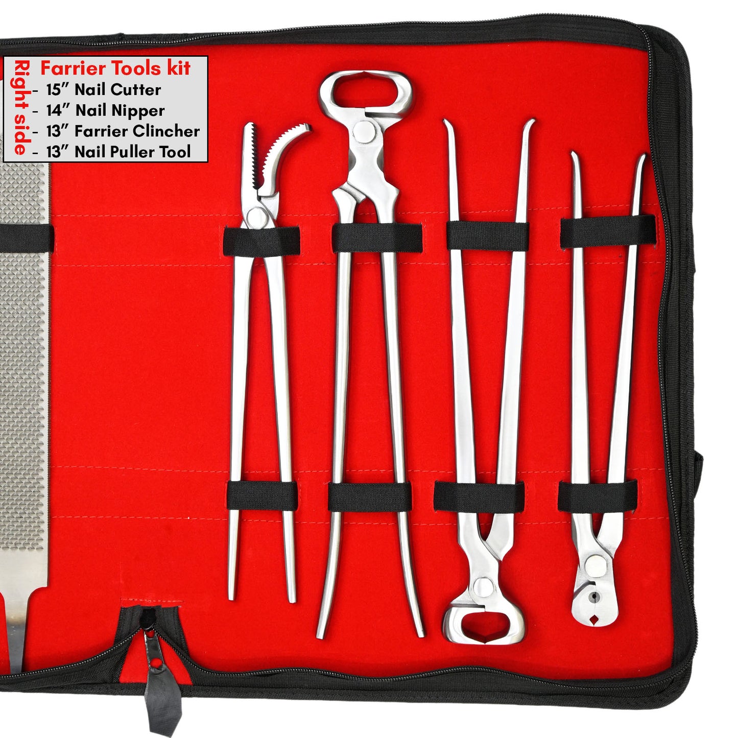 Horse Farrier Tools Kit – 10 Pc Professional Hoof Trimming & Shoeing Set