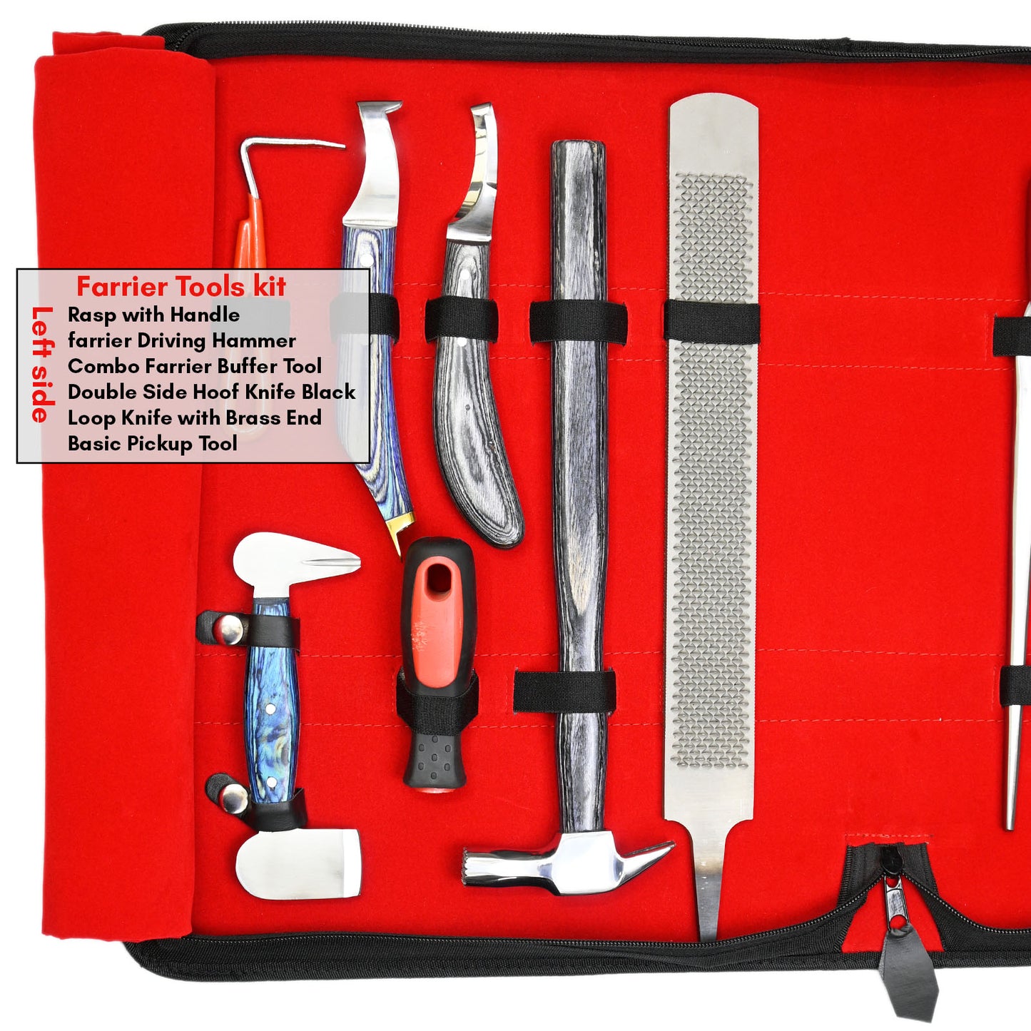 Horse Farrier Tools Kit – 10 Pc Professional Hoof Trimming & Shoeing Set