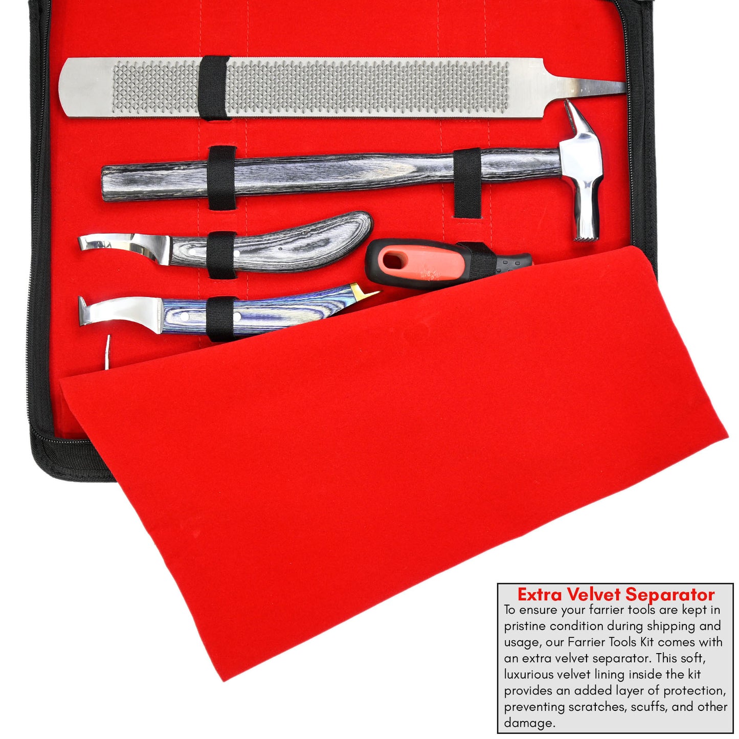 Horse Farrier Tools Kit – 10 Pc Professional Hoof Trimming & Shoeing Set