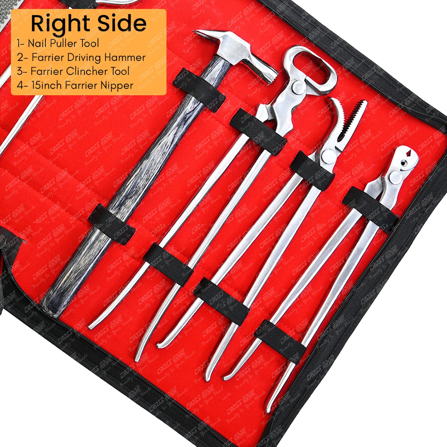 Horse Farrier Tools Kit – Hoof Trimming & Shoeing Set with Case